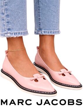 The Mouse Shoe Marc Jacobs Patent Leather Pointed Toe Flat Pink Size 7.5/37.5